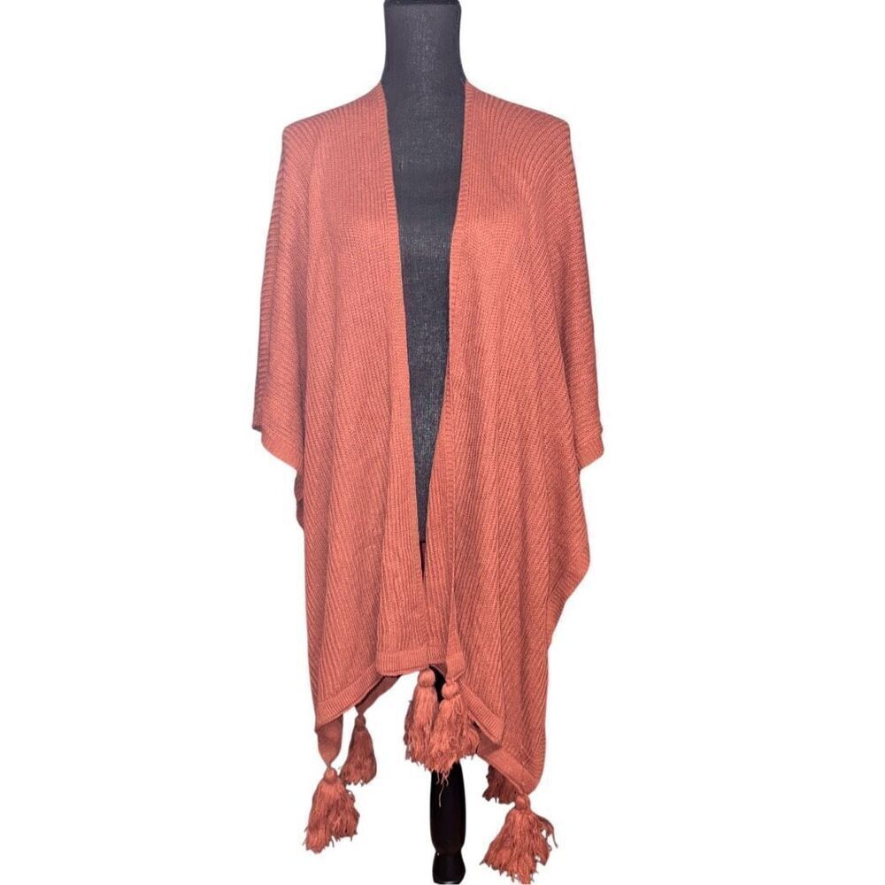 Ashley Stewart Ribbed Knit Poncho